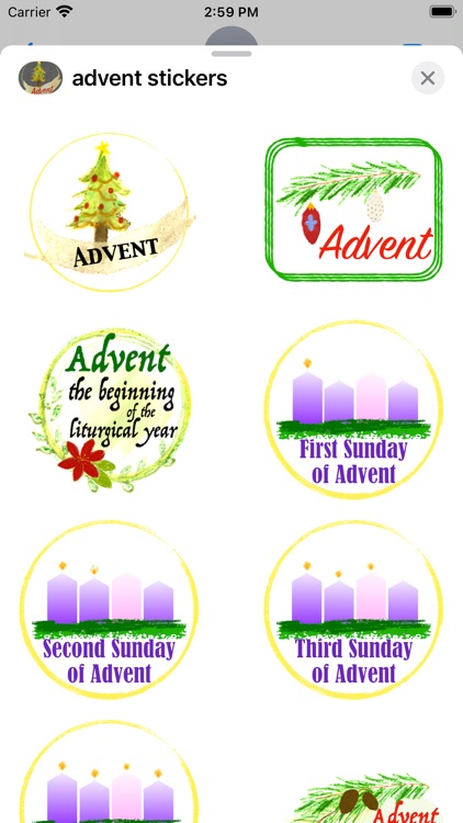 Advent and Christmas stickers