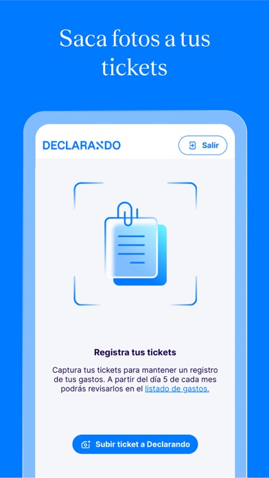 Declarando tickets Screenshot