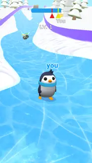penguin snow race iphone screenshot 2