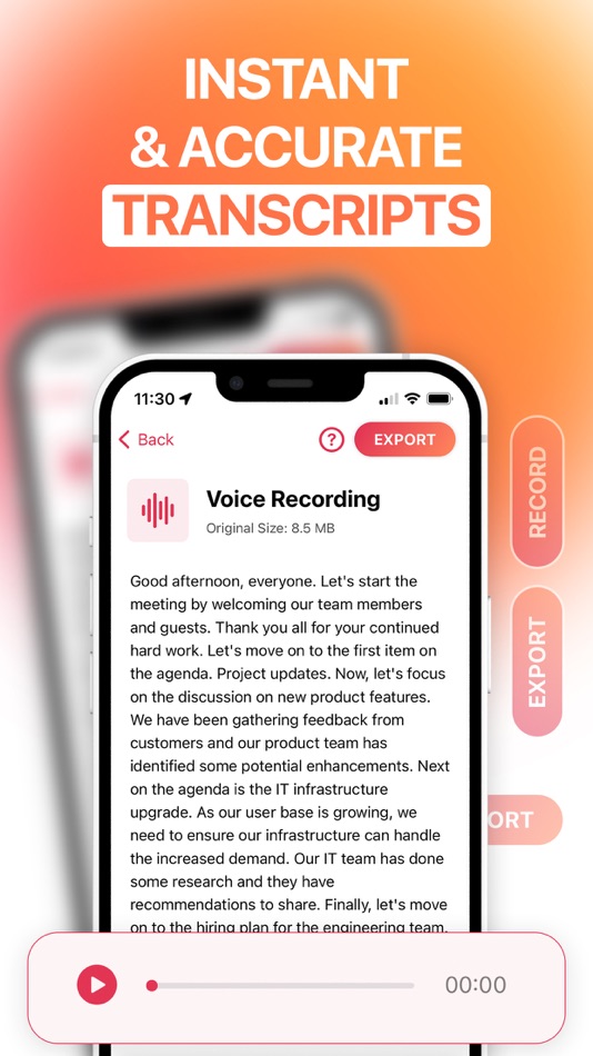 #1. Transcribe Audio Video Voice (iOS) 게시자: Take Agency, LLC