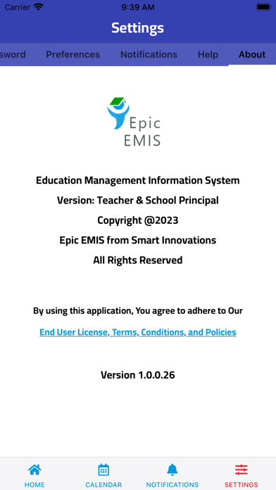 Epic EMIS - School and Teacher Screenshot
