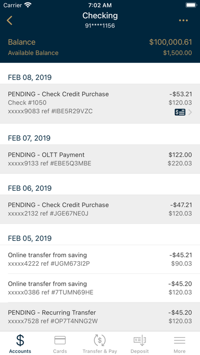 The Federal Savings Bank Screenshot