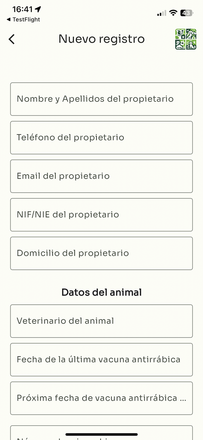 Registro Animal