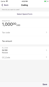 Enterprise Spend Platform screenshot
