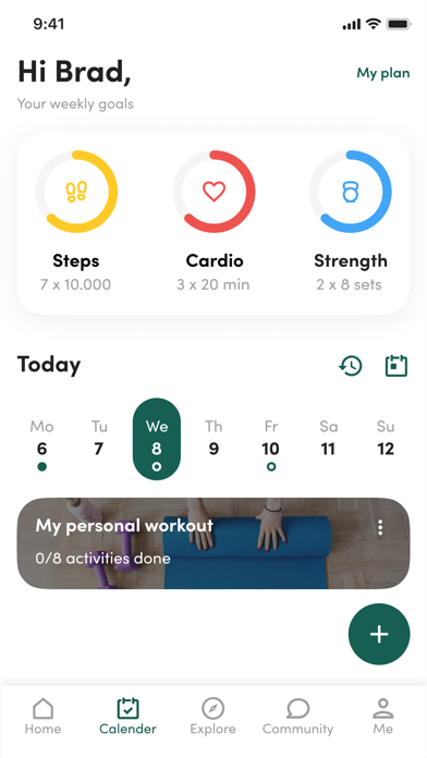 Personal. Sportpraktijk Screenshot