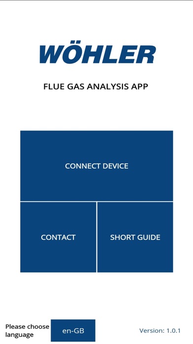 Screenshot 1 of Flue Gas Analysis App