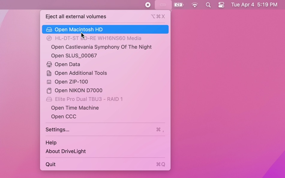 #5. DriveLight (macOS) Podle: TTKB, LLC