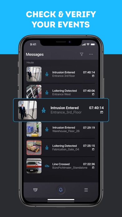 Dallmeier SeMSy Mobile Client Screenshot
