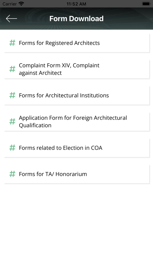 #5. Council Of Architecture (iOS) Podle: Council Of Architecture