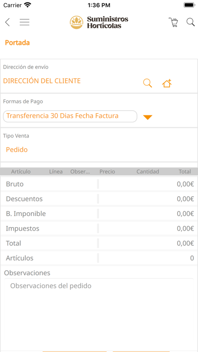 Suministros Hortícolas Screenshot