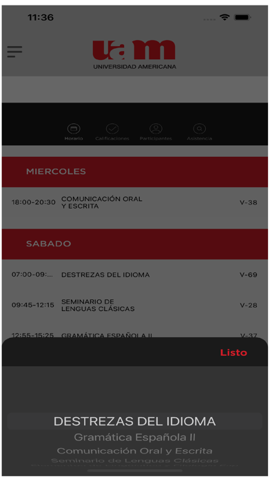 Universidad Americana Screenshot