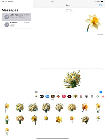 Daffodil Stickersのおすすめ画像2