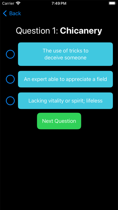 Vocabulary Preparation for GRE Screenshot