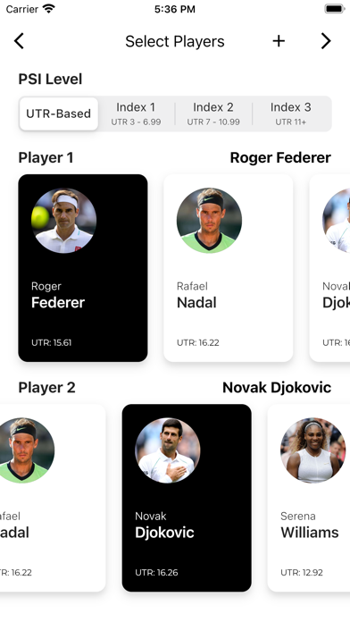 PSI Tennis App Screenshot