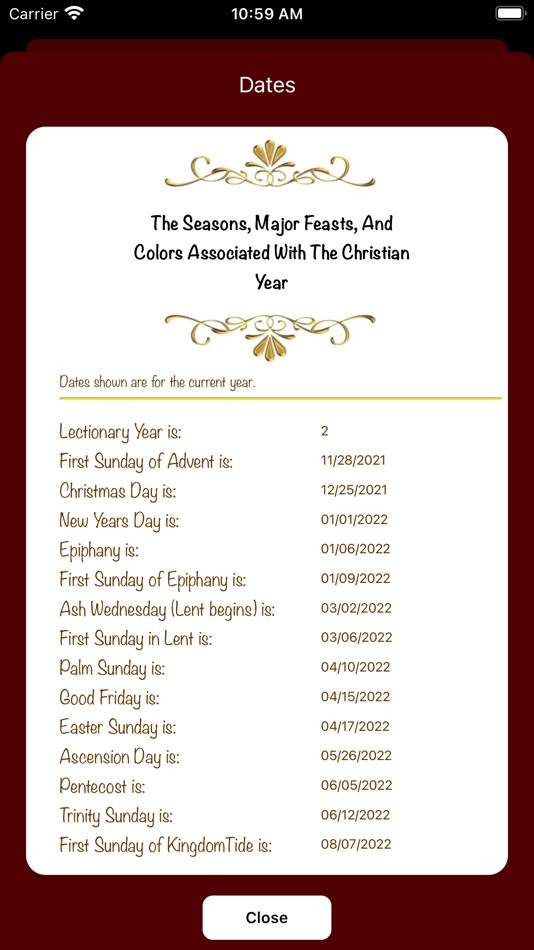 #4. Daily Office Lectionary (iOS) 来自: Jim Coates Computer Programming