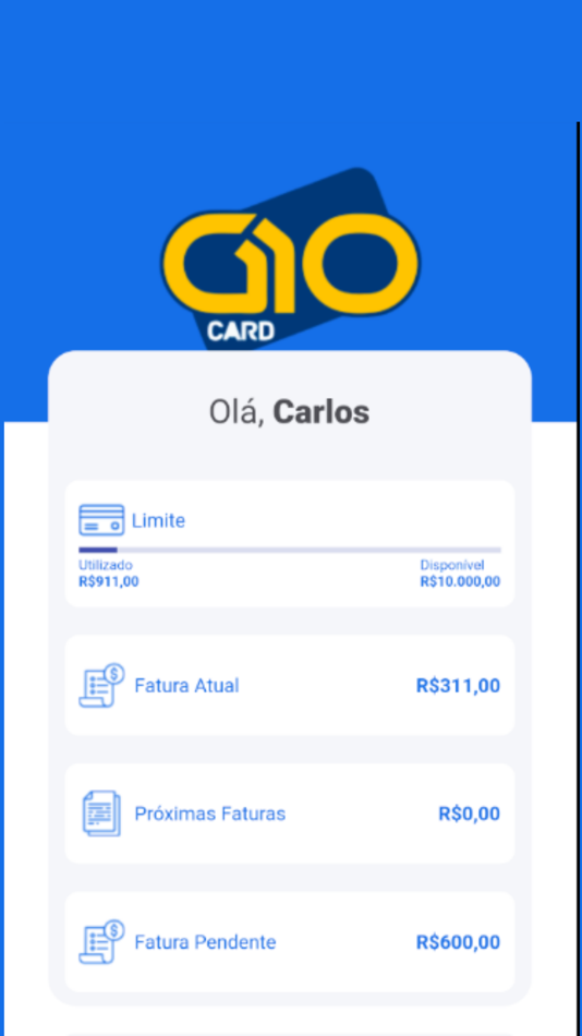 #2. G10 Card (iOS) 由: Doriedson Pego de Miranda