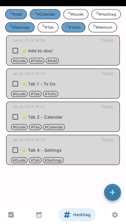 Hey To Do: Calendar,Hashtag
