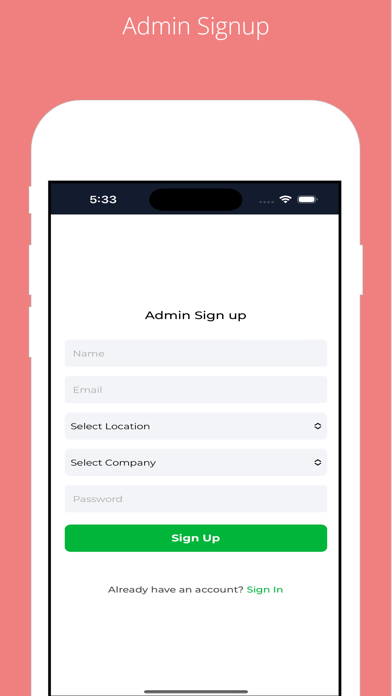 CheckMeIn Admin Screenshot