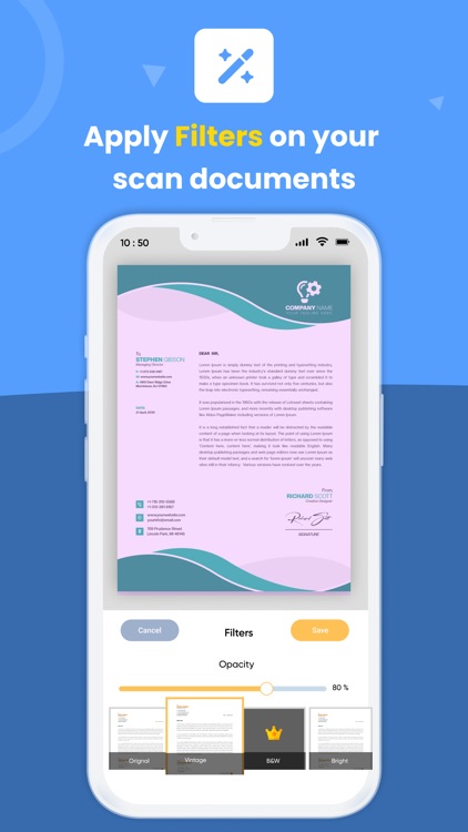 AI Scanner, Scan Document