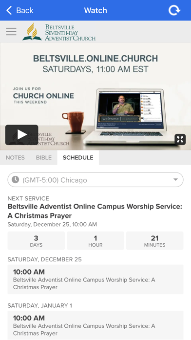 Beltsville Adventist Screenshot