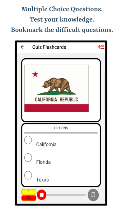 US States Flags Capitals Screenshot
