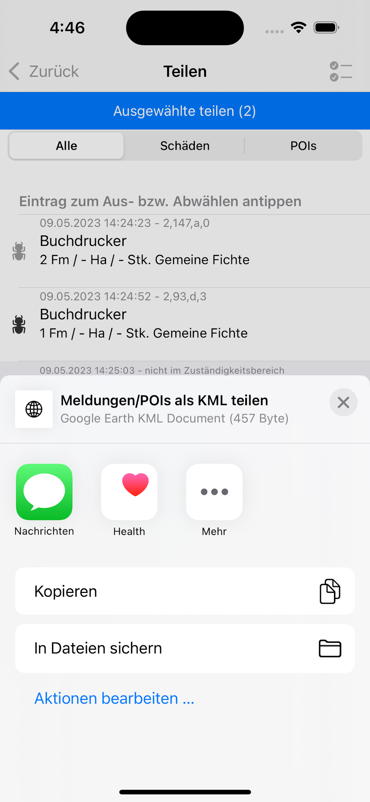 Schadensmeldungen mobile