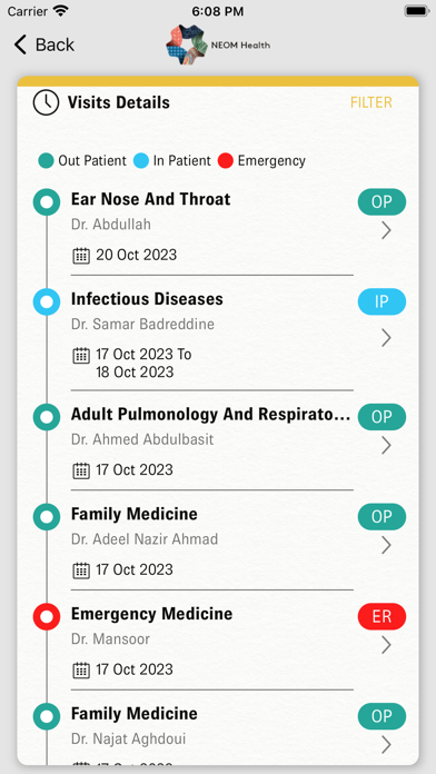NEOM Health Screenshot