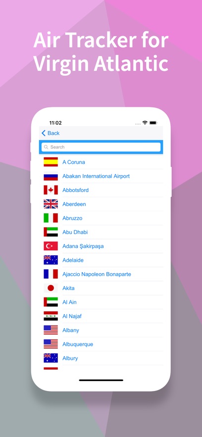 Tracker For Virgin Atlantic