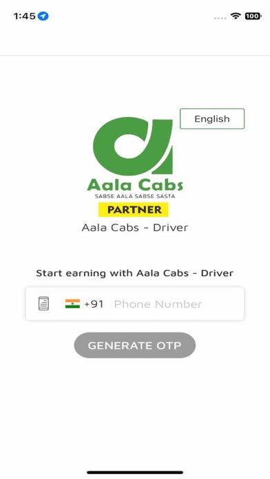 Aala Cabs - Driver Screenshot