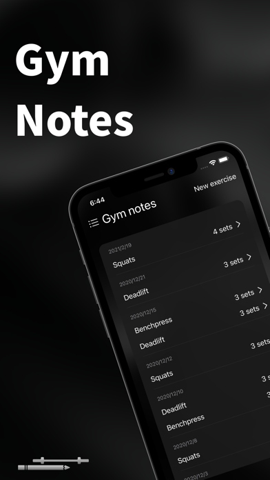 Screenshot #1 pour Gym Notes - Workout Tracker