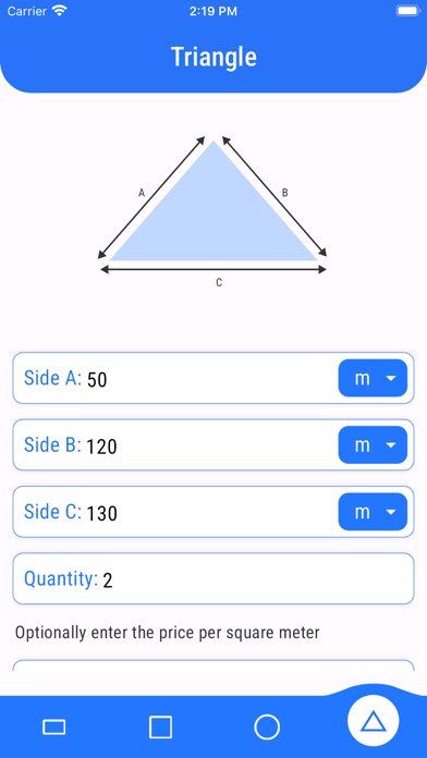 Screenshot #1 pour Square Meters Calculator Pro