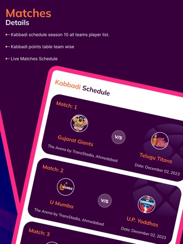 Kabbadi Schedule Pro 2023-2024のおすすめ画像2