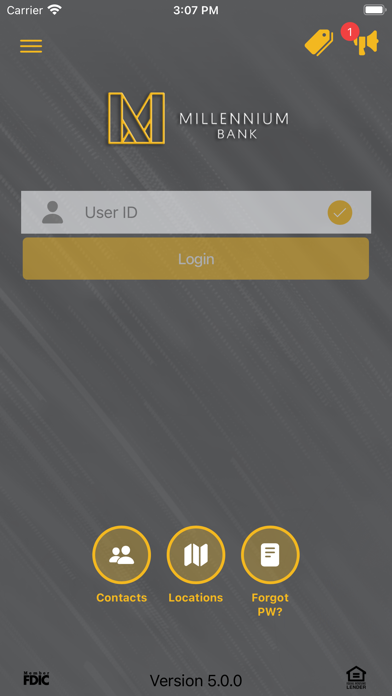 Millennium Bank Mobile Banking Screenshot