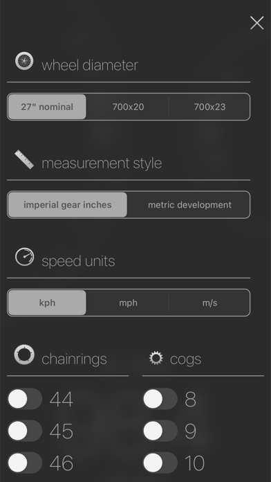 Track Gear Calculator Screenshot