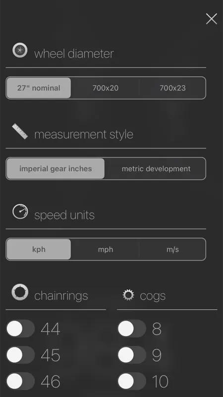 Track Gear Calculator screenshot 3 of 3