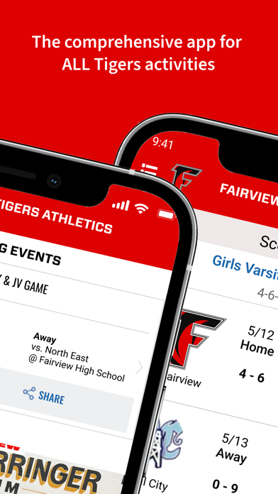 Fairview Tigers Athletics Screenshot