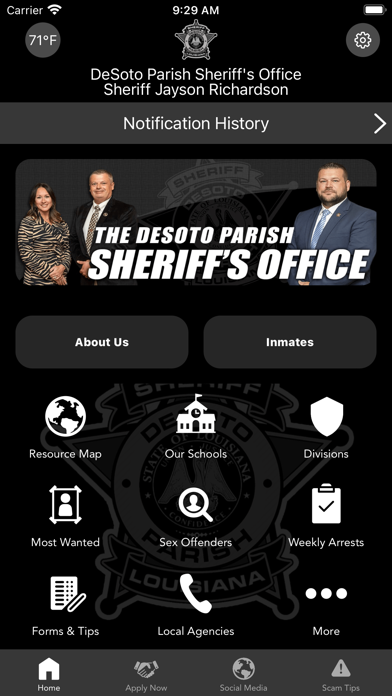 DeSoto Parish Sheriff's Office Screenshot
