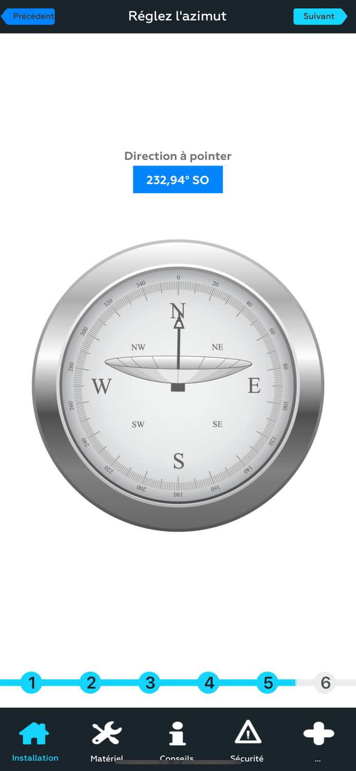 Installation parabole