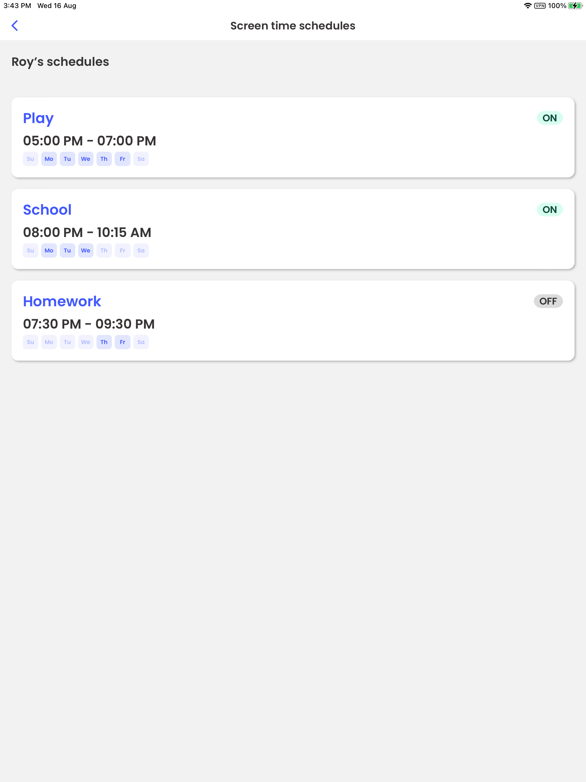 Parental Controls - Companion