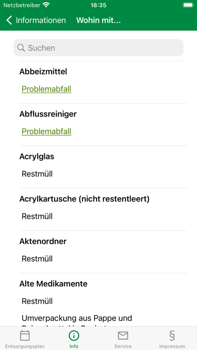 Abfall-App Donnersbergkreis Screenshot