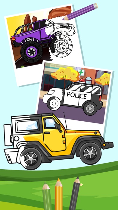 Magic Cars Coloring Pages Pack Screenshot