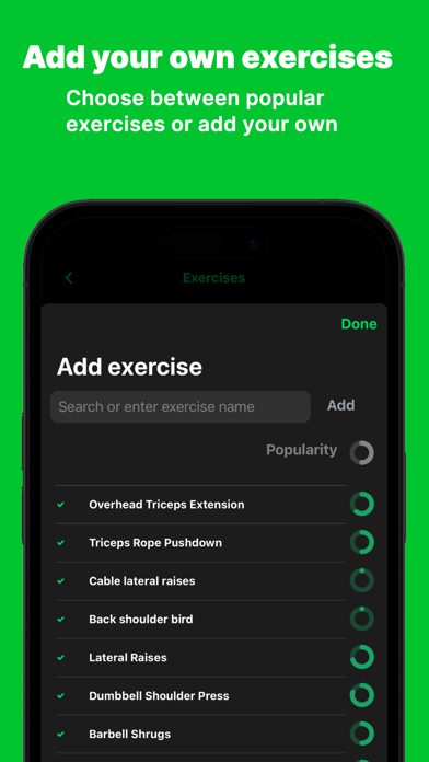 TrackFit: Progressive overload Screenshot