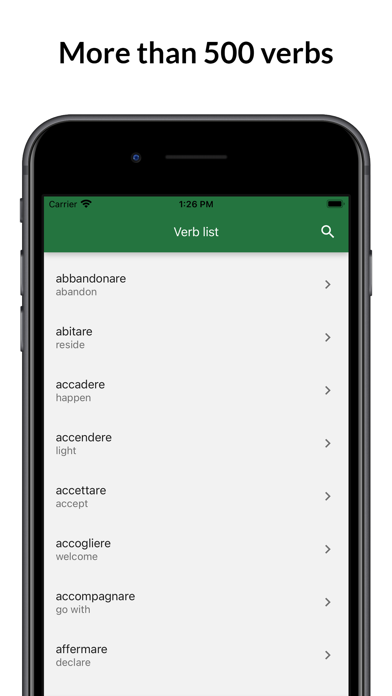 Verbare - Italian verbs Screenshot