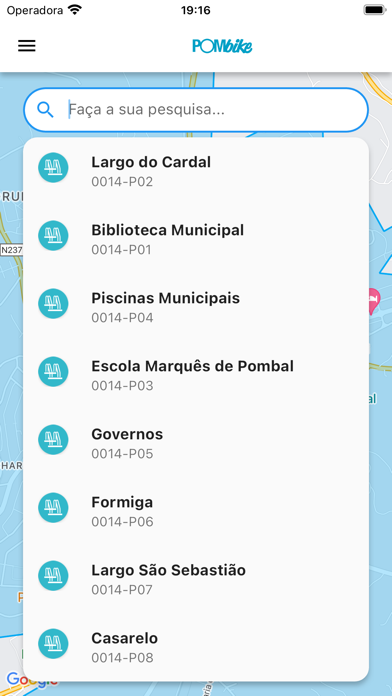 Pombike Bikesharing Screenshot