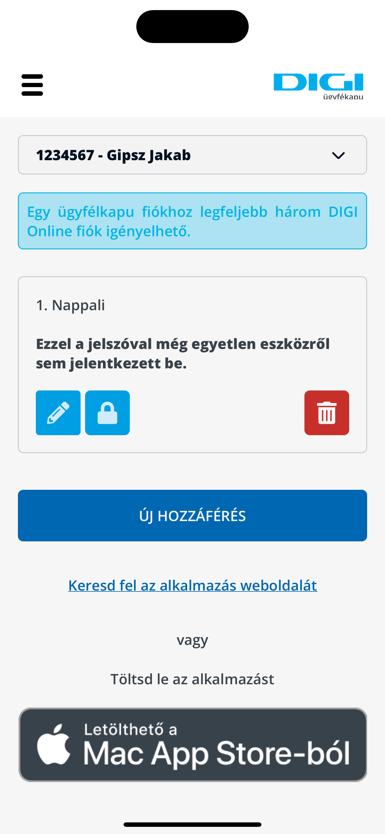 DIGI ügyfélkapu