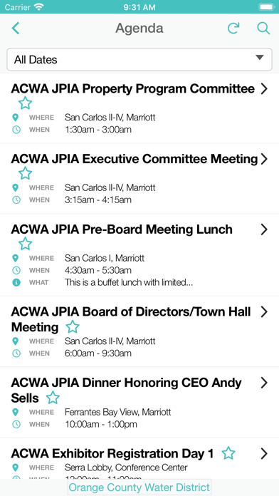 ACWA App Screenshot