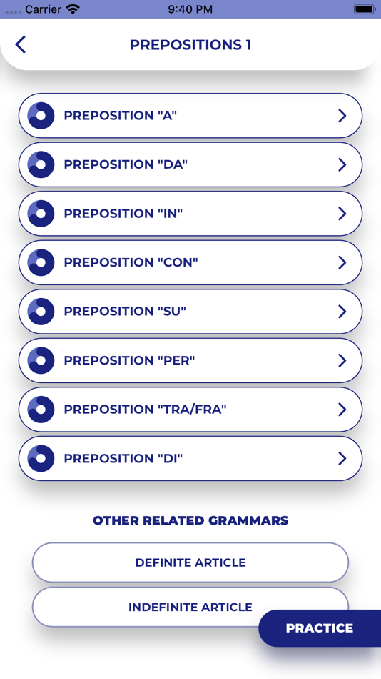#4. Italian GrammarーLessons・Tests (iOS) 由: PORO Studio