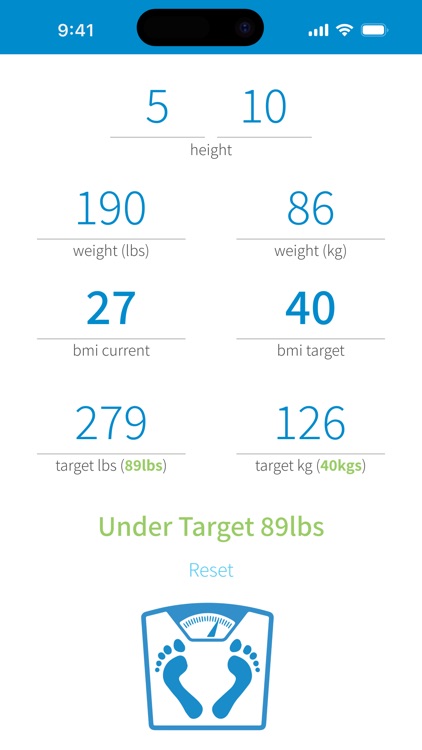 Target BMI Calculator