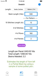 yarn amount calculator iphone screenshot 3