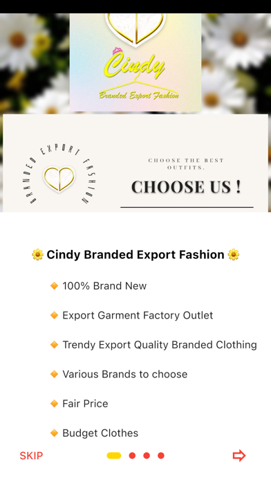 Cindy Branded Export Fashion Screenshot